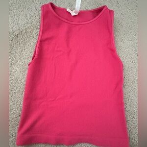 Nikibiki Pink Ribbed Cropped Tank Top